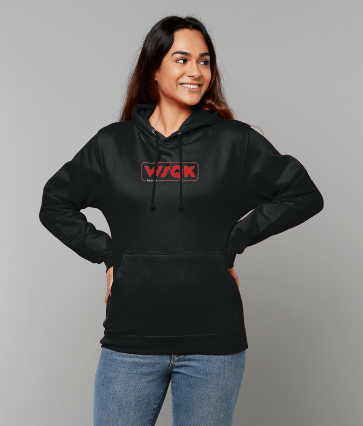 WSQK 94.5 FM The Squawk – Stranger Things Inspired Radio Station Hoodie | ThreadForge UK