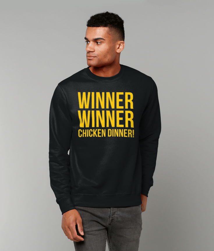 Winner Winner Chicken Dinner Sweatshirt – PUBG Inspired Gaming Jumper | ThreadForge UK