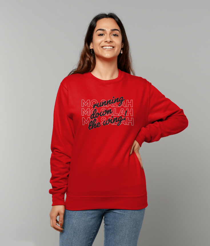 Liverpool FC – Mo Salah Running Down the Wing Sweatshirt | ThreadForge UK