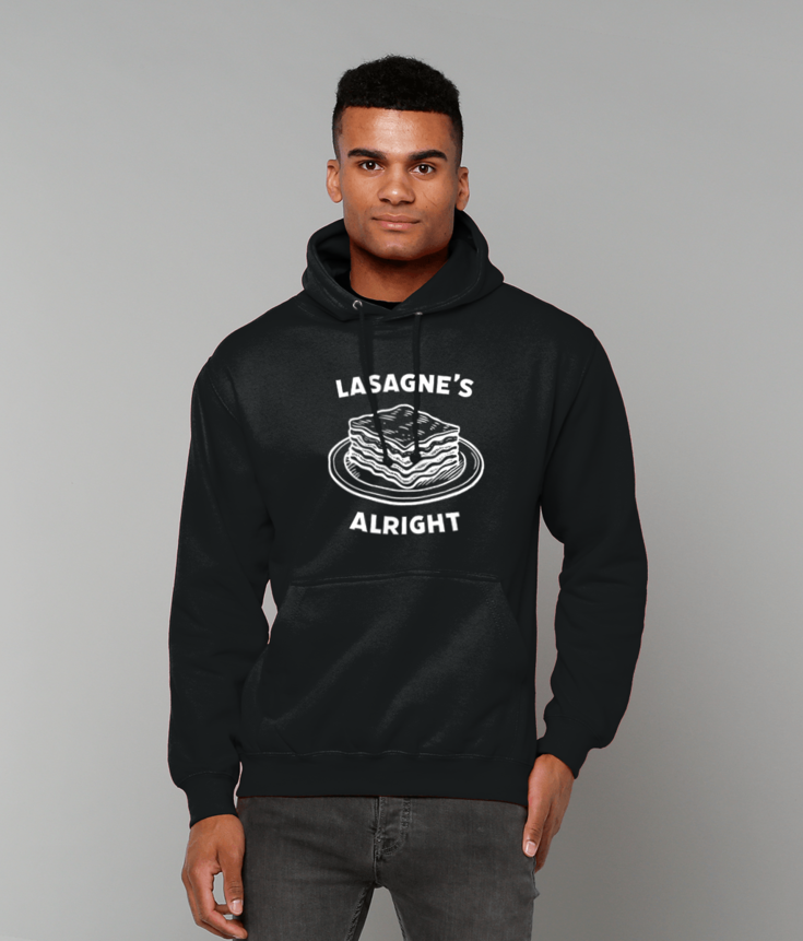 Lasagne's Alright – Oasis Inspired Britpop Hoodie | ThreadForge UK
