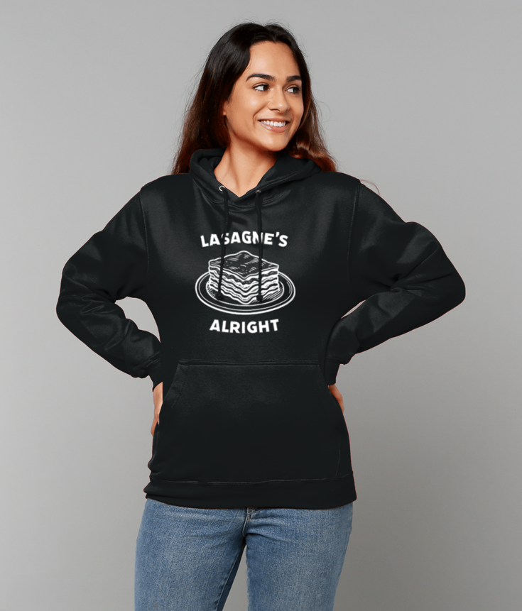 Lasagne's Alright – Oasis Inspired Britpop Hoodie | ThreadForge UK