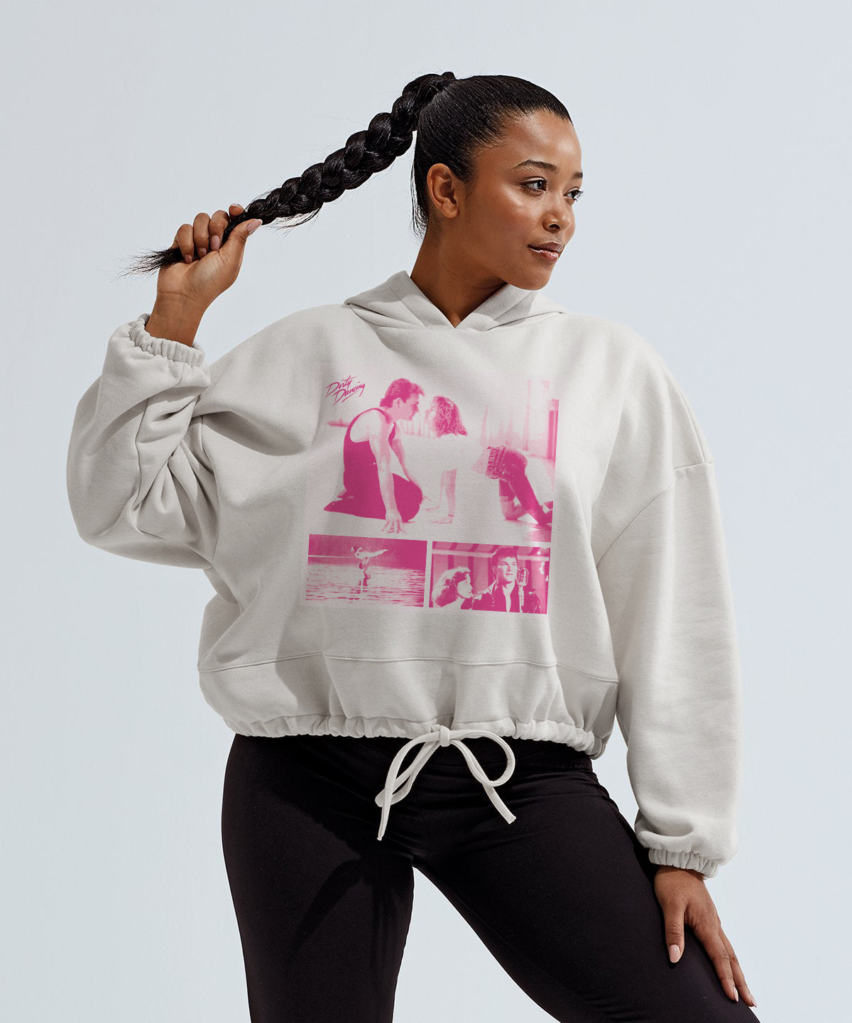 Dirty Dancing – Nobody Puts Baby in the Corner Cropped Oversized Hoodie | ThreadForge UK
