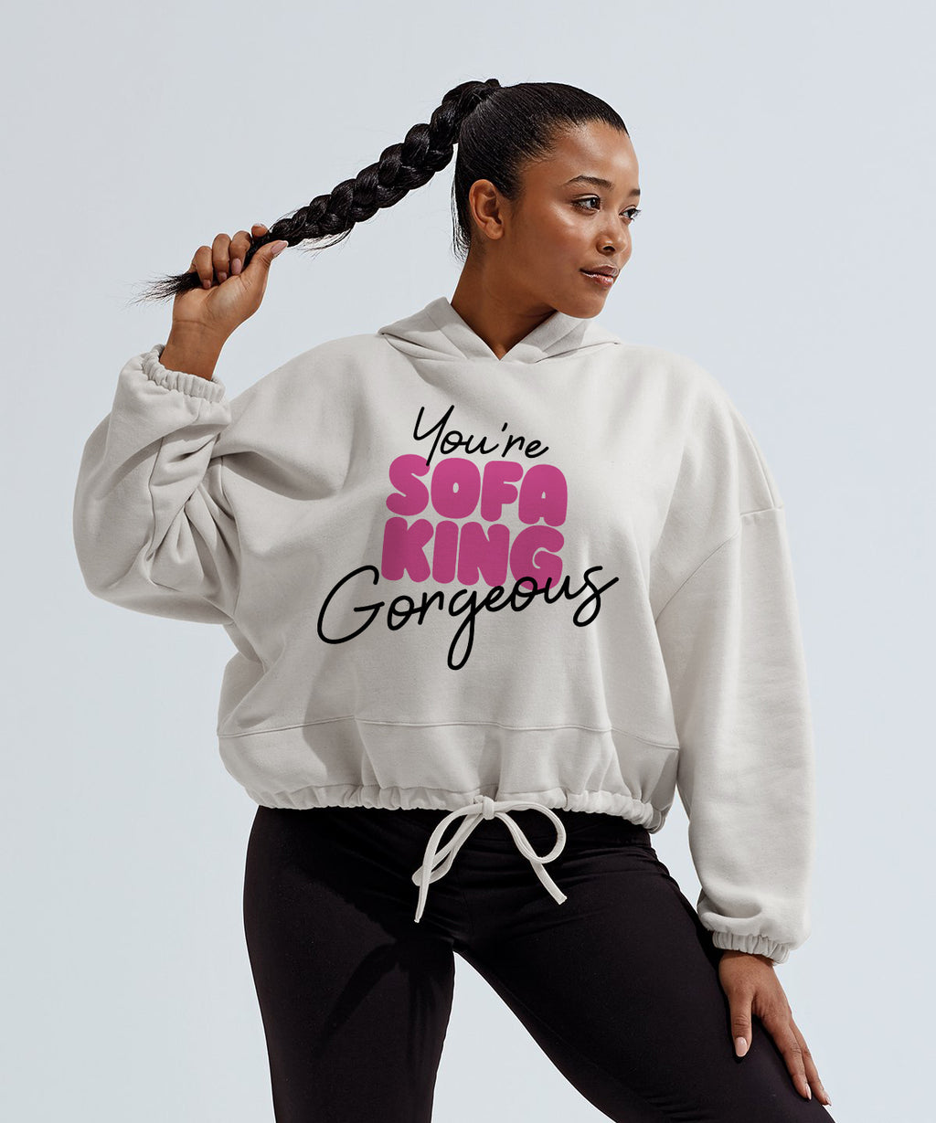 You’re Sofa King Gorgeous – Royel Otis Inspired Oversized Cropped Hoodie | ThreadForge UK