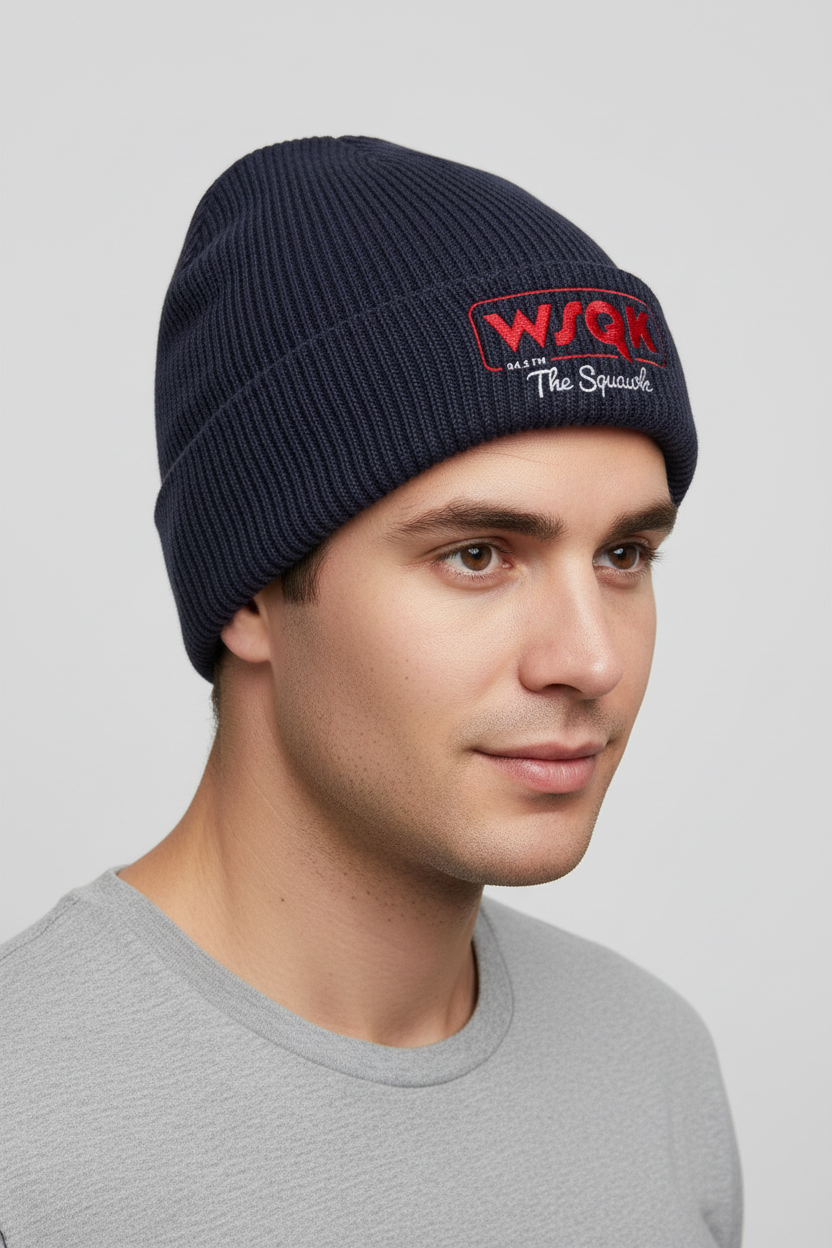WSQK “The Squawk” – Stranger Things Inspired Beanie | ThreadForge UK