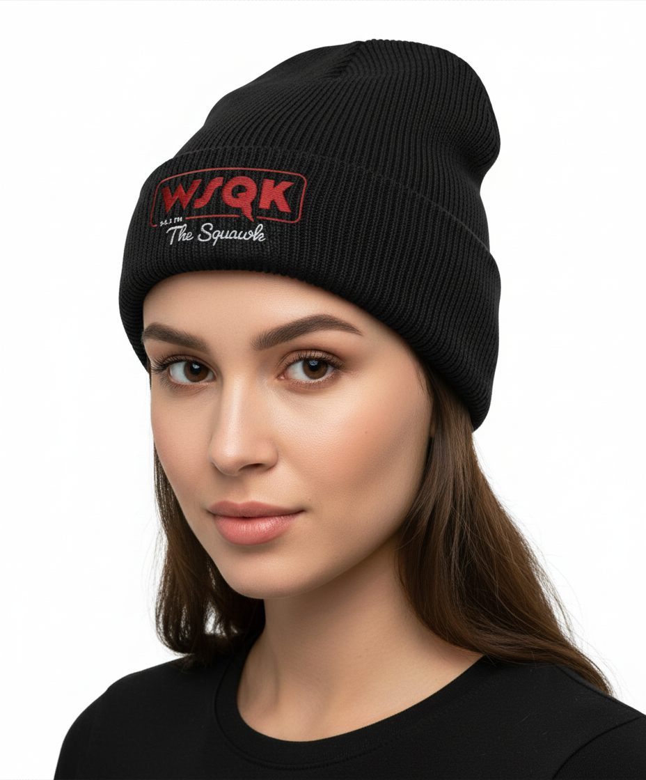 WSQK “The Squawk” – Stranger Things Inspired Beanie | ThreadForge UK