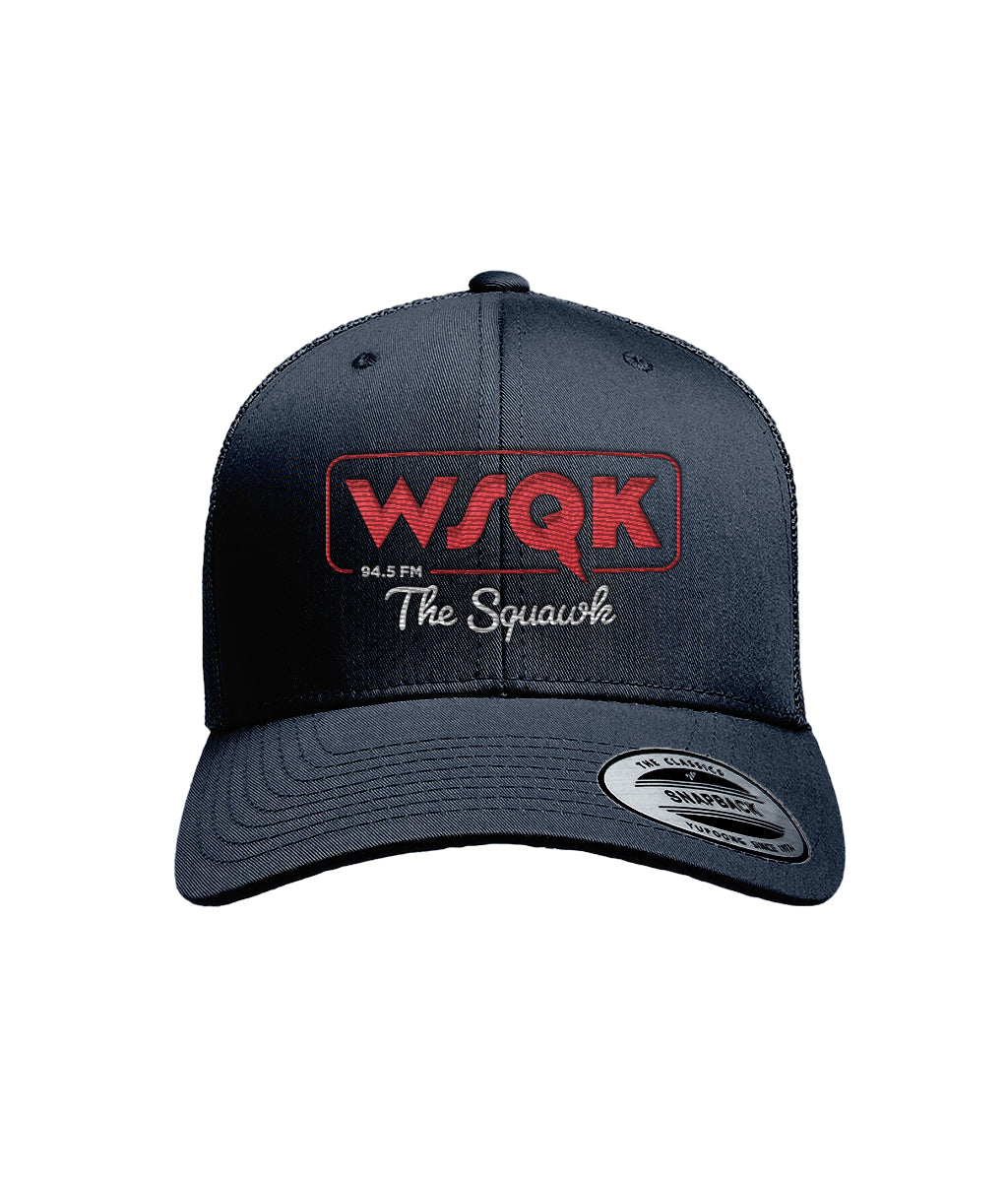 WSQK 94.5 FM “The Squawk” – Stranger Things Inspired Embroidered Retro Trucker Cap | ThreadForge UK