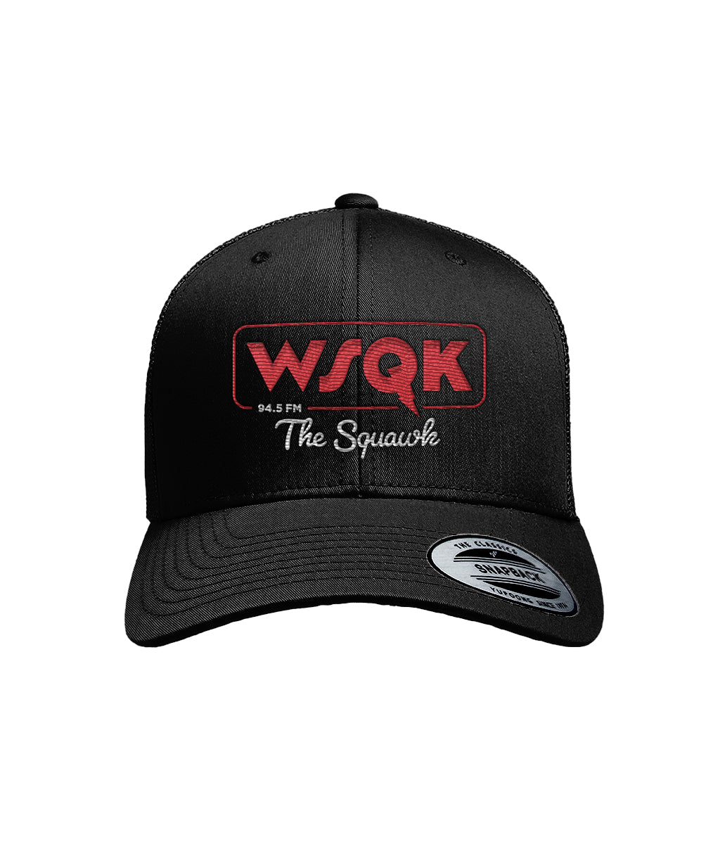 WSQK 94.5 FM “The Squawk” – Stranger Things Inspired Embroidered Retro Trucker Cap | ThreadForge UK