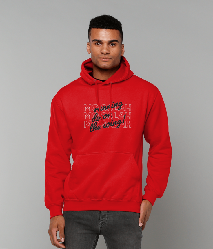 Liverpool FC – Mo Salah Running Down the Wing Hoodie | ThreadForge UK