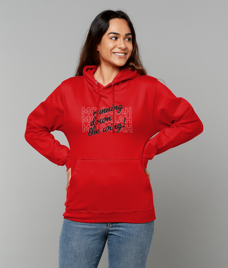 Liverpool FC – Mo Salah Running Down the Wing Hoodie | ThreadForge UK